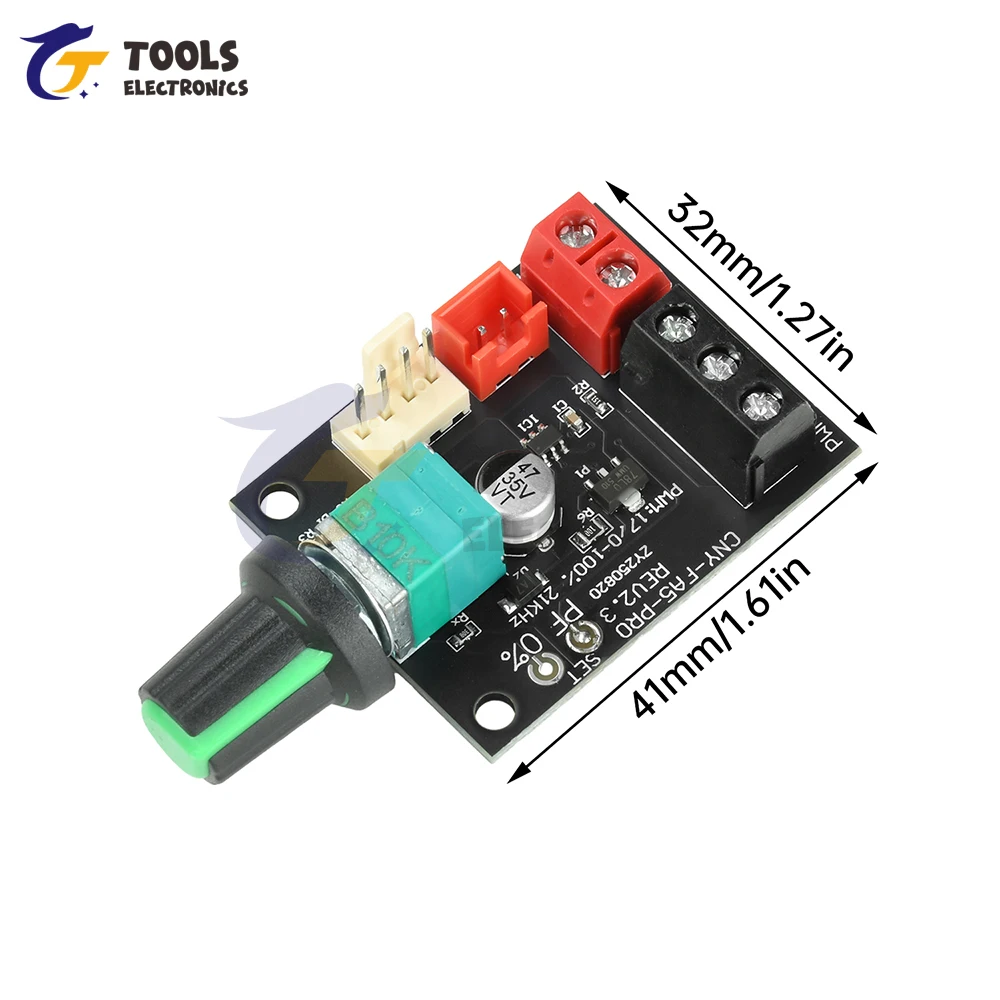 Velocidade violenta do ventilador DC 8-24V 5A de 4 fios ​ ​ Controlador DC Brushless Motor PWM Regulador de Velocidade Governador