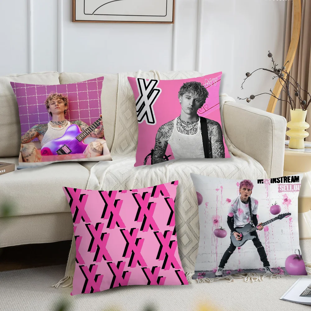Rapper M-Machine G-Gun Kelly cushion cover Comfortable soft Pillow Case for Sofa Living Room Home office Decor Protective Covers