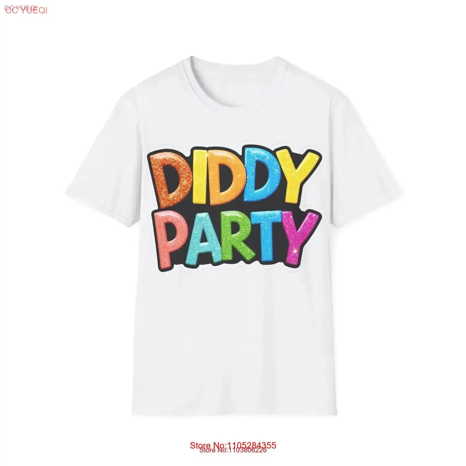 Colorful Diddy Party T Shirt vintage Washed fashion Unisex Casual Comfortable Stretched homme graphic Soft Versatile Breathable