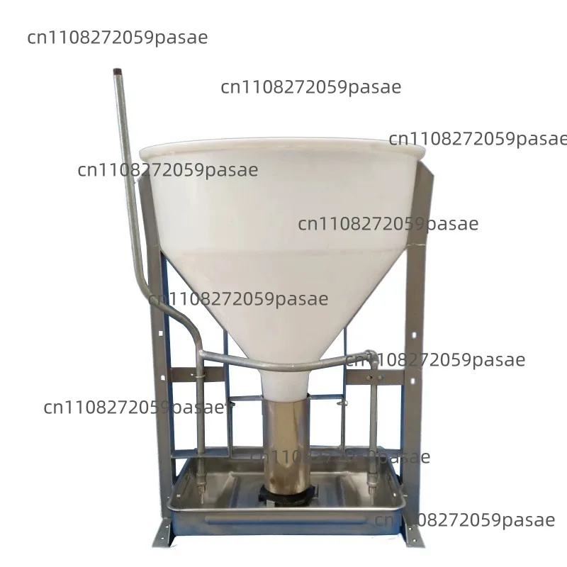 Professional 80kg Stainless Steel Pig Feeding Trough, Animal Husbandry Dry Feed Hopper with Chassis