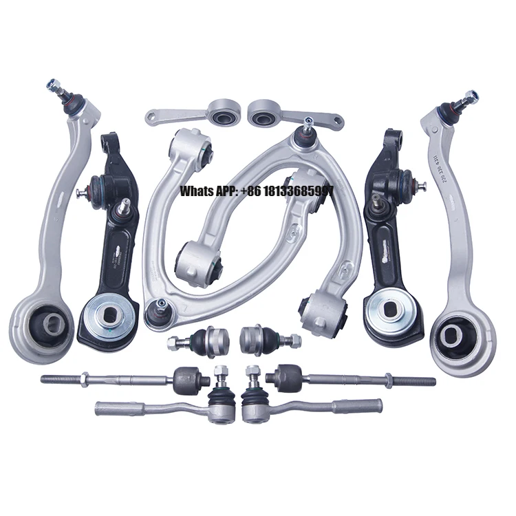 

For S Class W220 Front Suspension Control Arm Kit Ball Joint Stabilizer Link Tie Rod Metal Model 2203308907 New 24