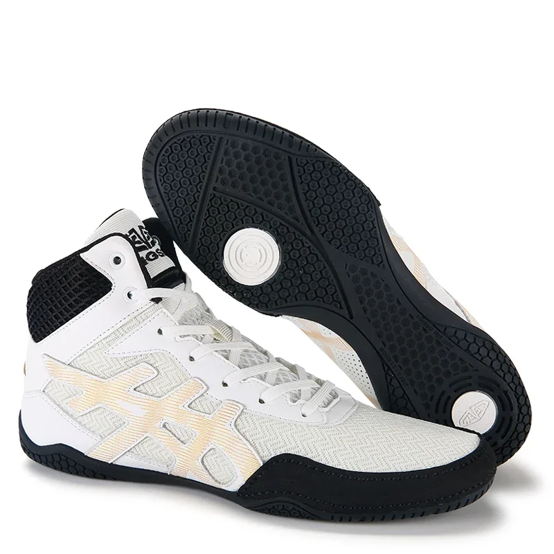 

Professional Wrestling Shoes for Men Lightweight Boxing Training Sneakers Big Size White Black Gym Outdoor