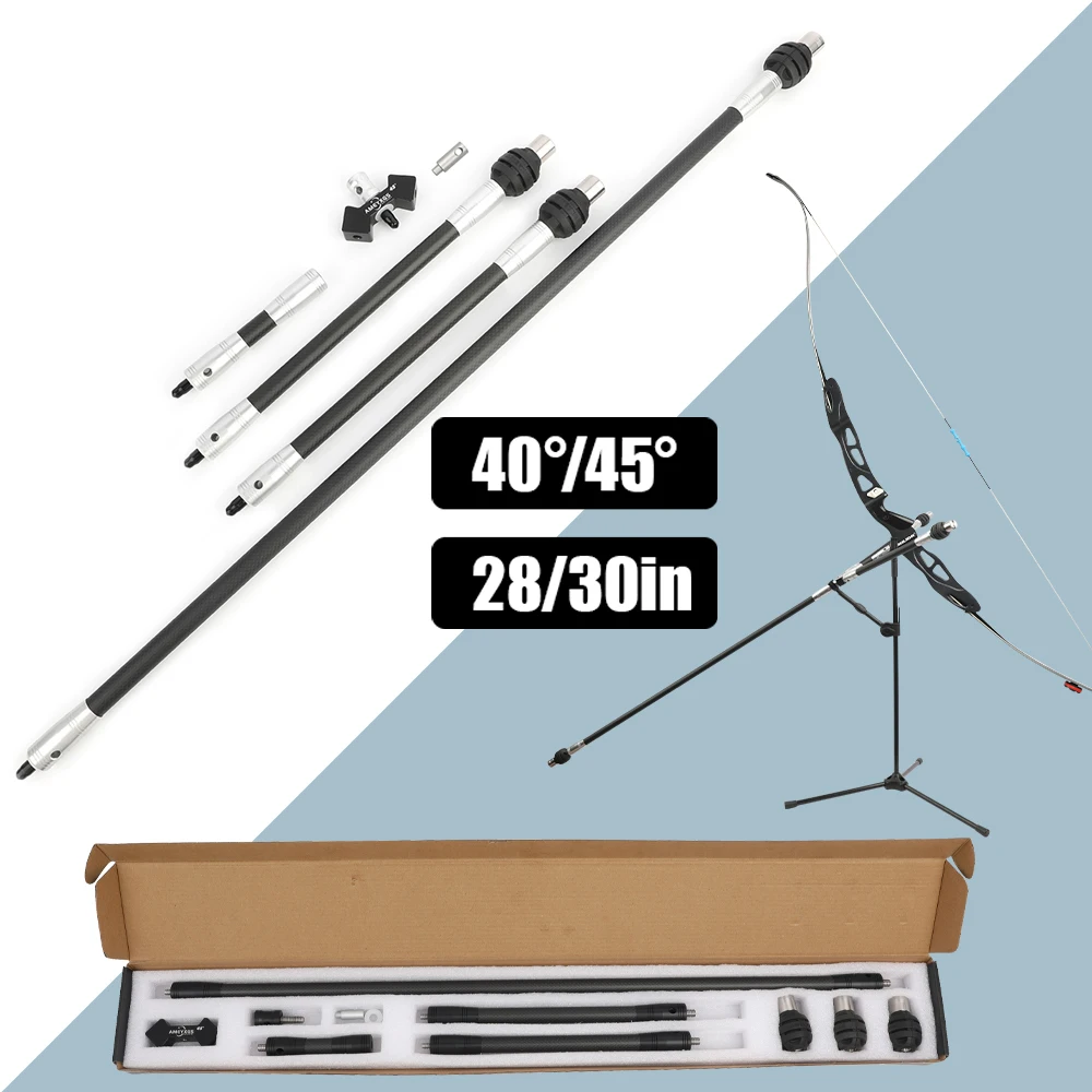 Archery Bow Stabilizer Set Balance Bar Rod System Shock Absorber Damping Weight Recurve Compound Bow Hunting Shooting Target