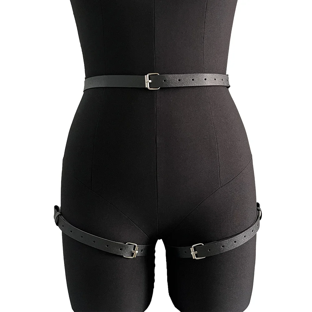 مثير الرباط حزام النساء الملابس الداخلية القوس ملابس داخلية نسائية من الجلد الوثن الملابس المثيرة الهذيان السيف أحزمة الساق تسخير جوارب لعبة الجنس