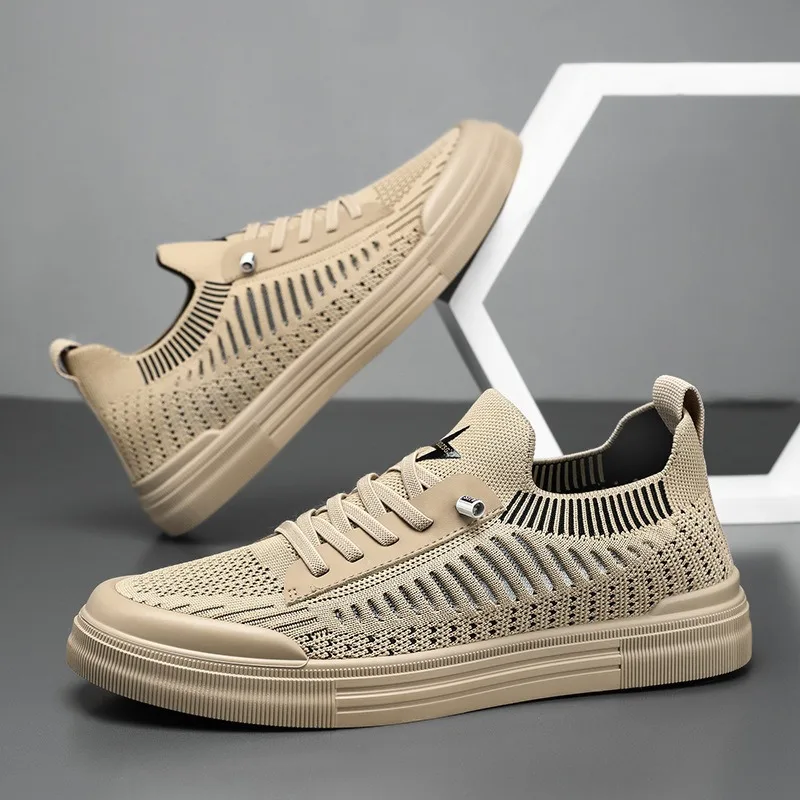 Men Casual Sneakers Breathable Mesh Loafers Lightweight Running Sport Shoes Non Slip Soft Walking Shoes Outdoor Fashion Footwear