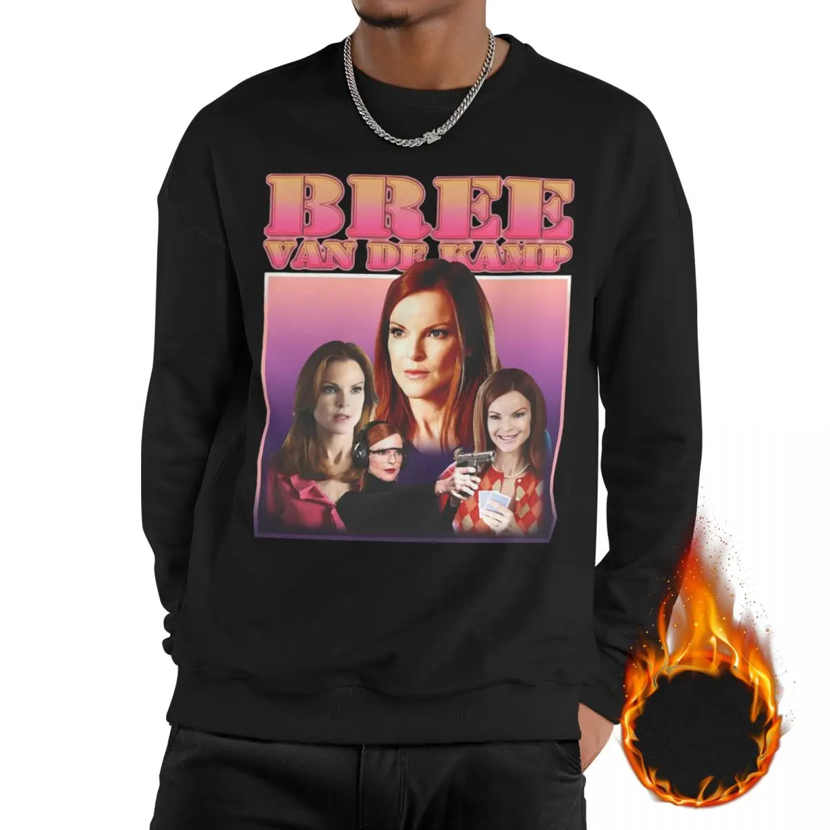 

Vintage Bree Van De Kamp Bootleg Sweatshirt Fleece Lined Thick Sweatshirts Desperate Housewives TV Hoodie Long Sleeve Shirts