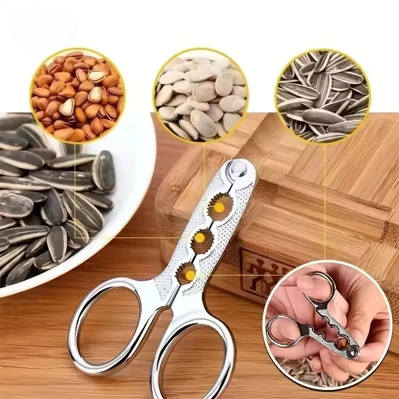 

Stainless Steel Melon Seed Plier Scissor Nut Cracker Kitchen Tools Nutcracker Walnut Pine Sheller Opener Vacuum Flasks