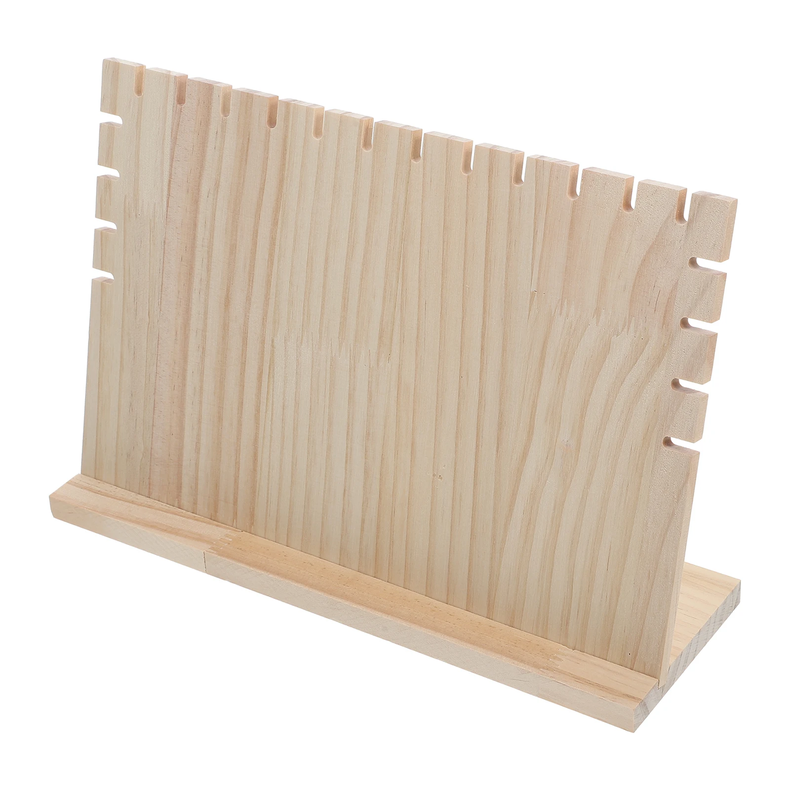 

Necklace Display Stand Jewelry Hanging Organizer Beige Holder Solid Wood Watch Stand Bangle Scrunchies Earring Storage Foldable