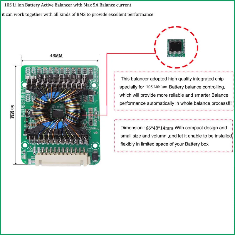 Battery active battery Balancer 3S 4S 8S 10S 12S 13S 14S 15S 16S 20S 24S Lifepo4 battery equalizer 12V 24V 36V 48V 60V balance - view 5