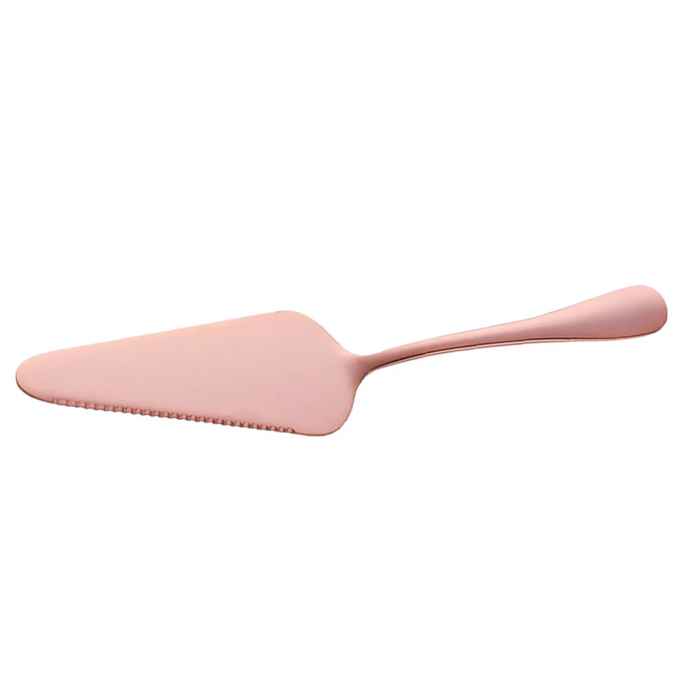 

Stainless Steel Serrated Rose Gold Mirror Finish Baking Tool For Pizza Cake Cutting Wedding Party Kitchen Use Cake Shovel