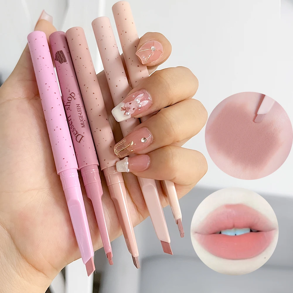 5 Colors Matte Lip Liner Pencil Nude Pink Matte Solid Lipstick Pen Sexy Long Lasting Moisturizer Lipliner Charming Lip Cosmetics