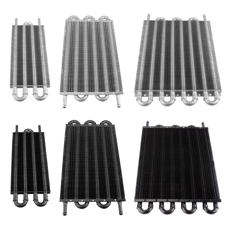XA6H Heavy Duty Universal Aluminum Alloy Remote Transmission Oil Cooler Automatic Manual Radiator Converter 4 Row 6 Row 8 Row