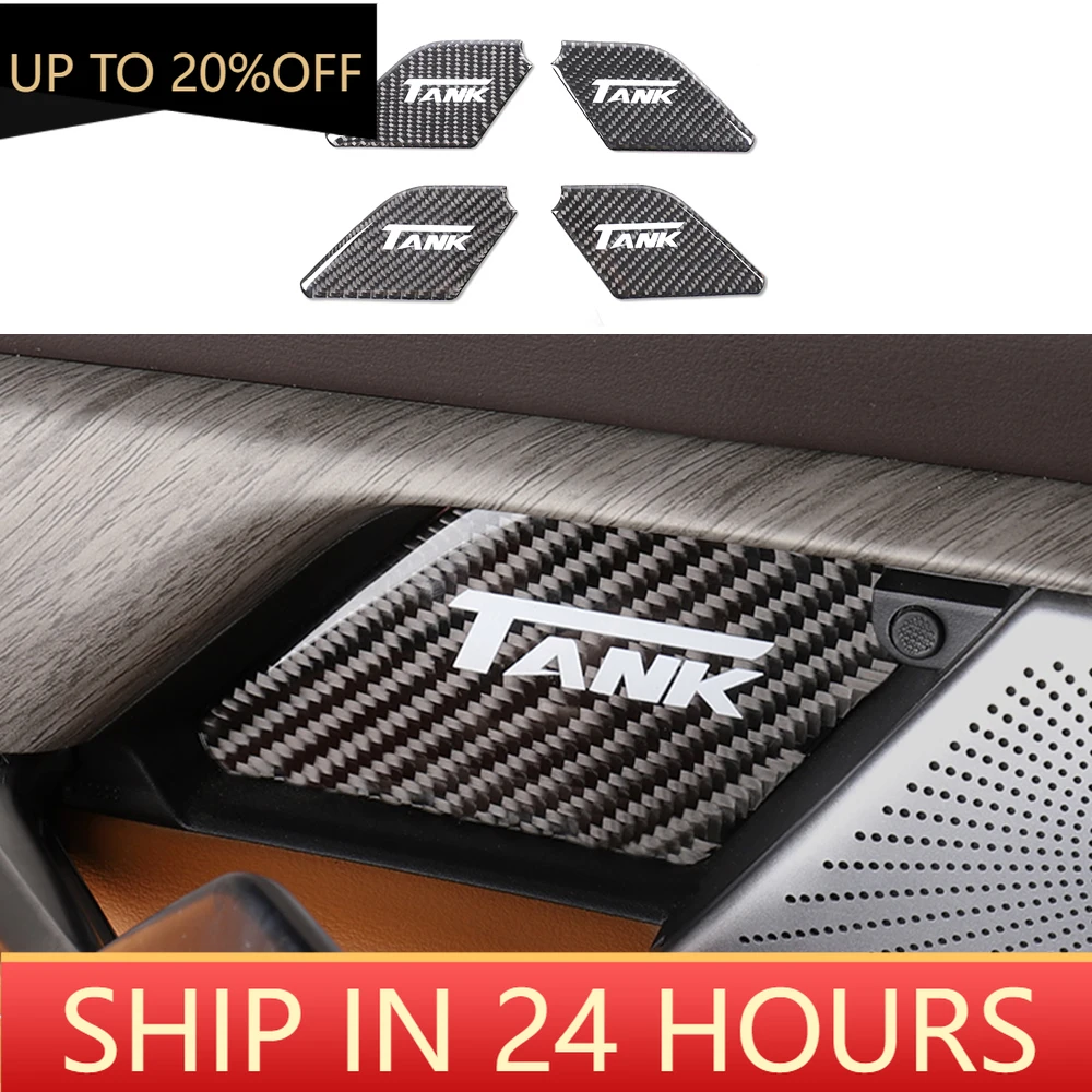 

NEW1 4 PcsFor GWM Tank 500 Hi4-T Hi4-Z Internal Door Bowl Sticker Handle Scratch Resistant Patch Carbon Fiber Decorative Sticke