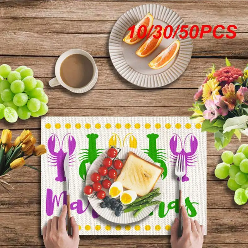 

10/30/50PCS Digitally Printed Placemats Antifouling Digital Printing Easy To Clean Unique Design Table Cloth Nordic Table