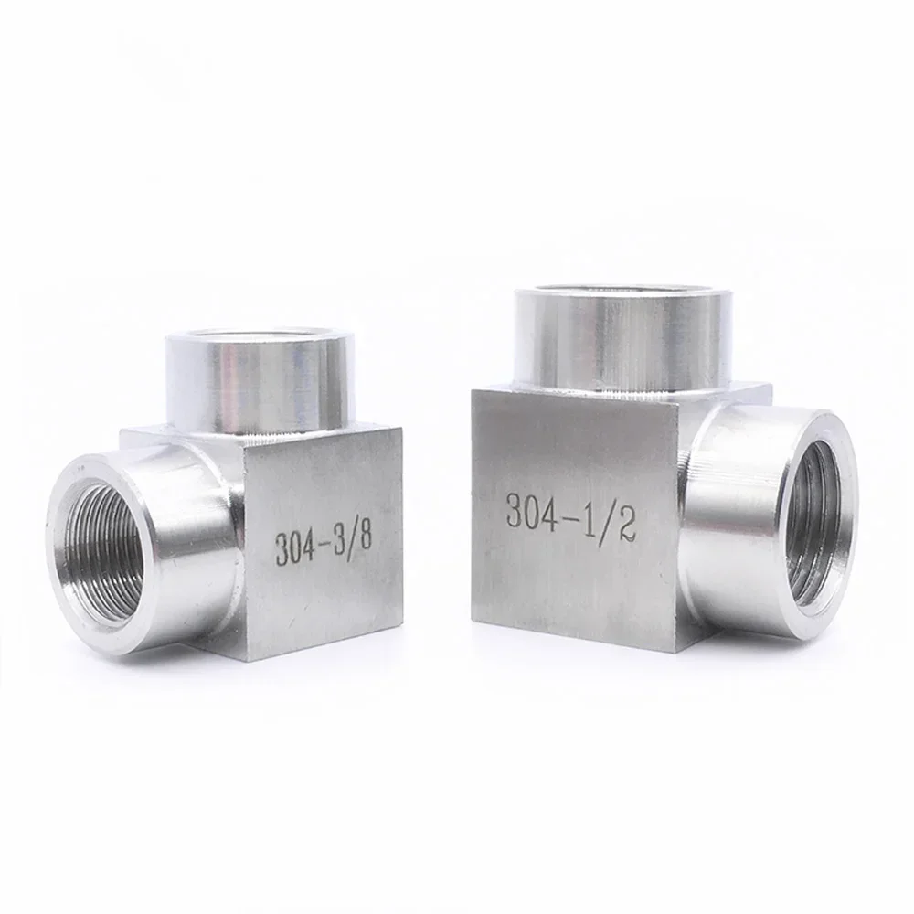 Wysokociśnieniowy 1/8 "1/4" 3/8 "1/2" 3/4 "1" BSP NPT żeński łącznik z kątem łokcia 90 stopni 304 rura ze stali nierdzewnej łącznik wodny