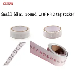 10 pz forma rotonda mini piccolo uhf rfid tag sticker adesivo passivo epc gen2 RFID wet inlay etichetta di carta D9mm 12mm 16mm 28mm 30mm