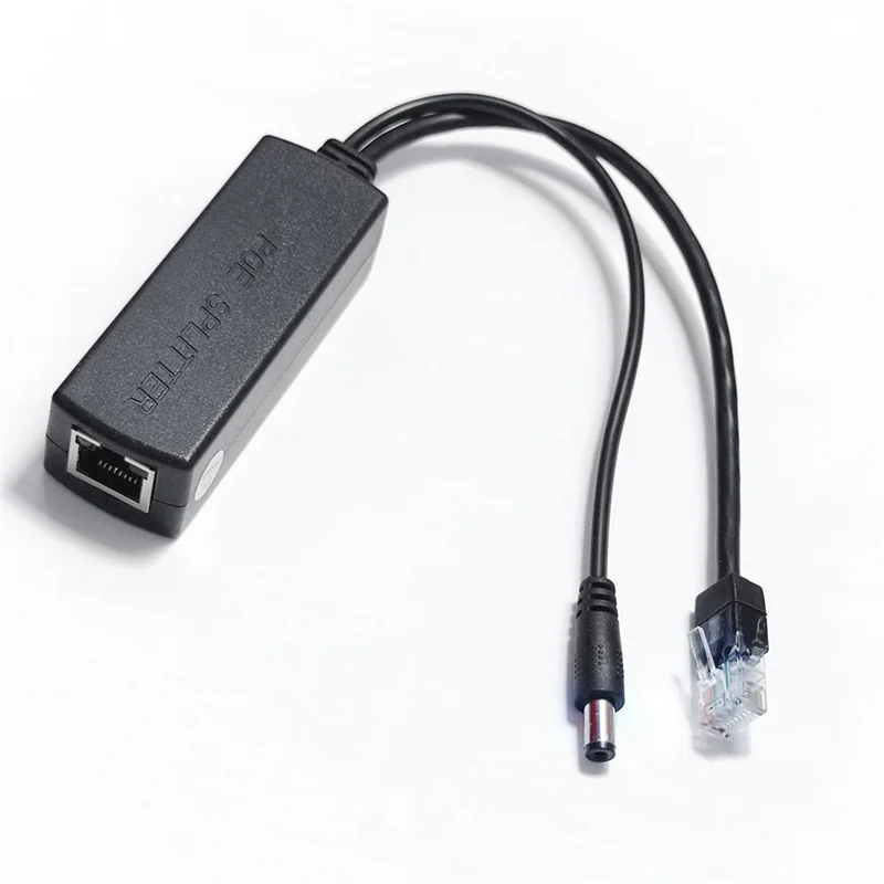 Gigabit Mini Poe Splitter 10/100/1000Mbps POE Splitter เอาต์พุต DC 12V Power Over Ethernet IEEE 802.3Af สําหรับ IP มา