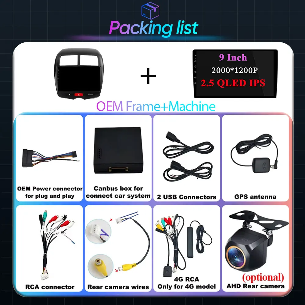 أندرويد 15 لميتسوبيشي ASX 1 2010 - 2016 2K QLED أندرويد راديو دي كوتش reproductor de video الوسائط المتعددة نظام تحديد المواقع estreo CarPlay