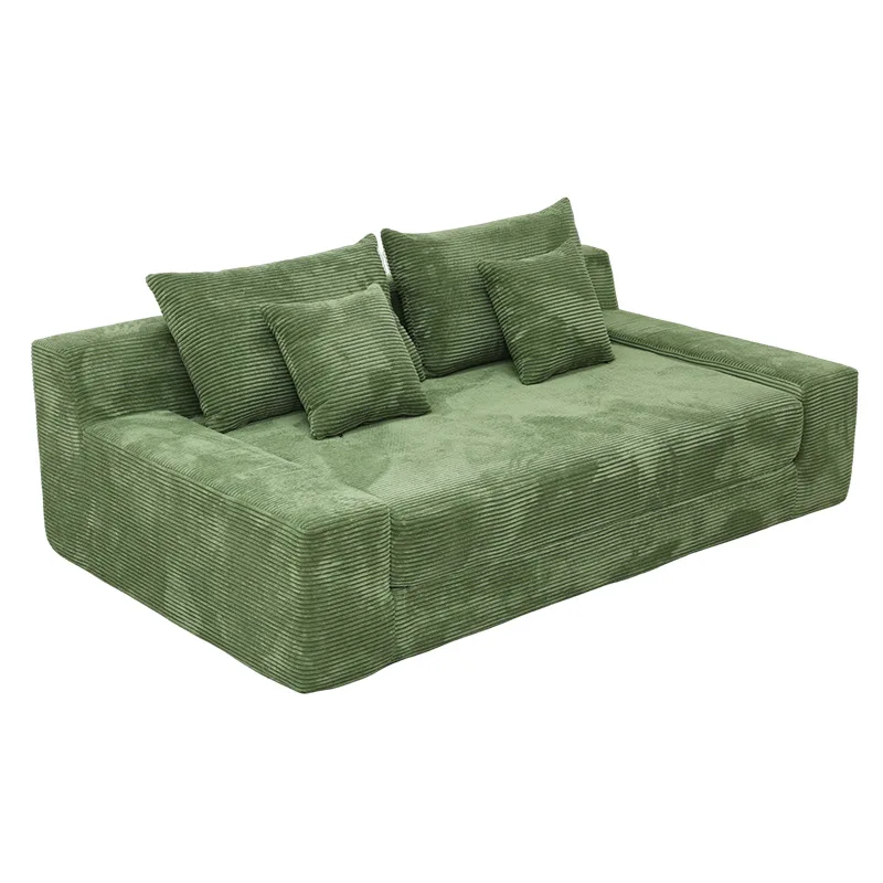 

Compressed double-layer striped sofa sponge integrated forming small apartment folding vacuum roll compression sofa factory