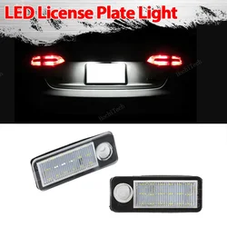 2Pcs Canbus LED License Plate Light For Audi A6 C5 4B Avant Wagon 1997-2004 RS6 RS6 Plus 2002-2004 White Car-Styling Number Lamp