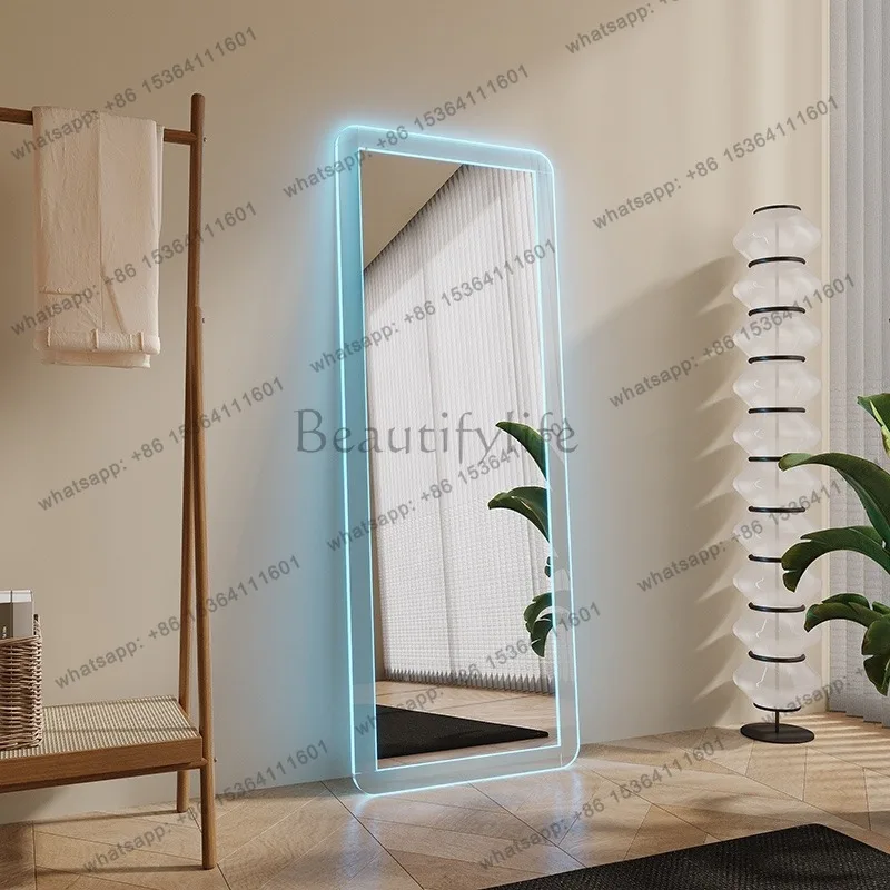 LSSquare Light Mirror Vanity Decoration Standing Long Full Body Standing Bedroom Mirror Korean Style Espelhos Home Decorations