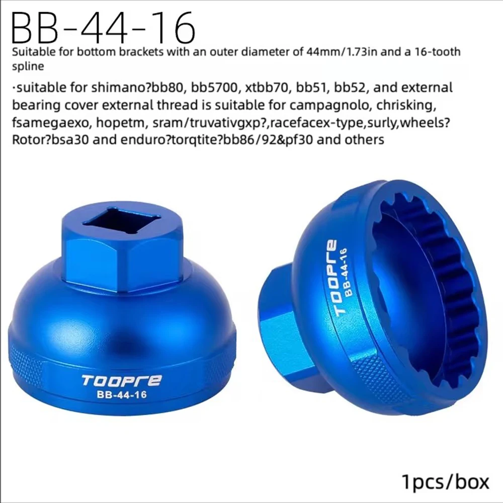 TOOPRE Fahrrad-Innenlager Montage- und Demontageadapter MTB Rennrad Einteilige Gewinde-Innenlagerwerkzeuge 39mm 41 44 46 49mm