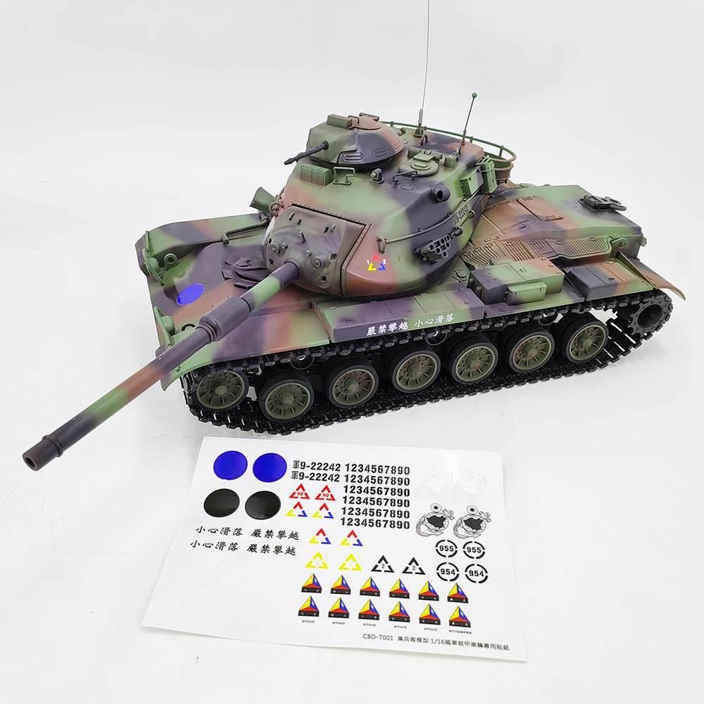 Pabrik 1/16 AS M60A3 RC Tank Model logam Remote Control Off-Road Tank tempur mainan RC Tank