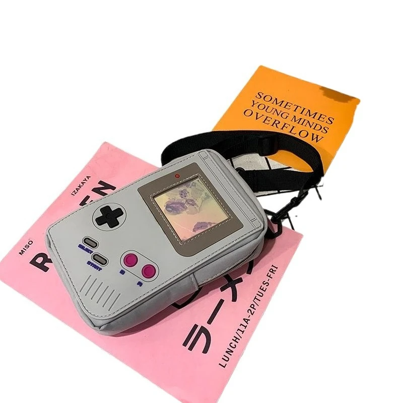 Super cute retro messenger bag men's and women's kindergarten versatile mini small bag personalized square game machine
