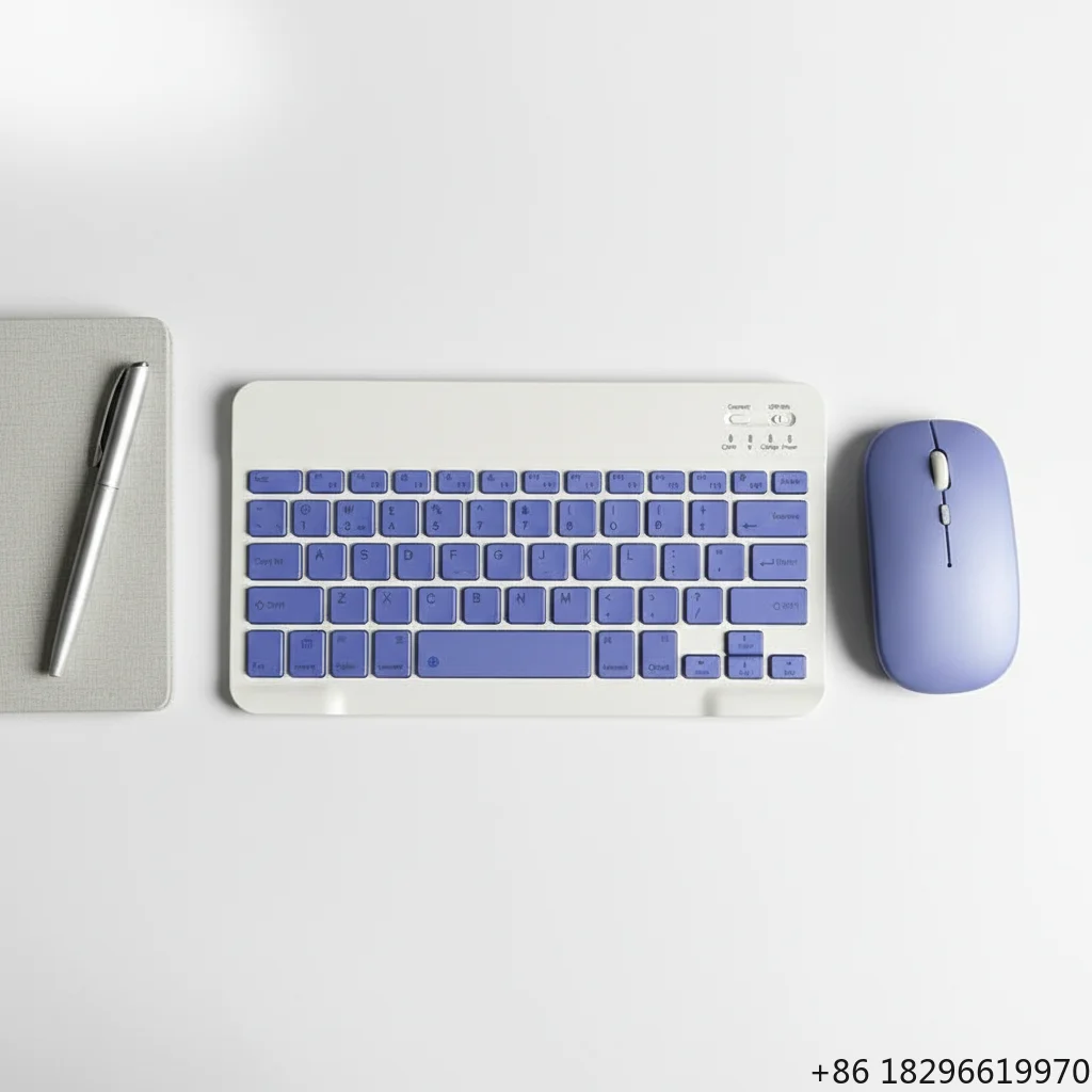 78 Keys Ultra Thin Mini Wireless Keyboard Mouse Combo Office Computer Full Set Accessories
