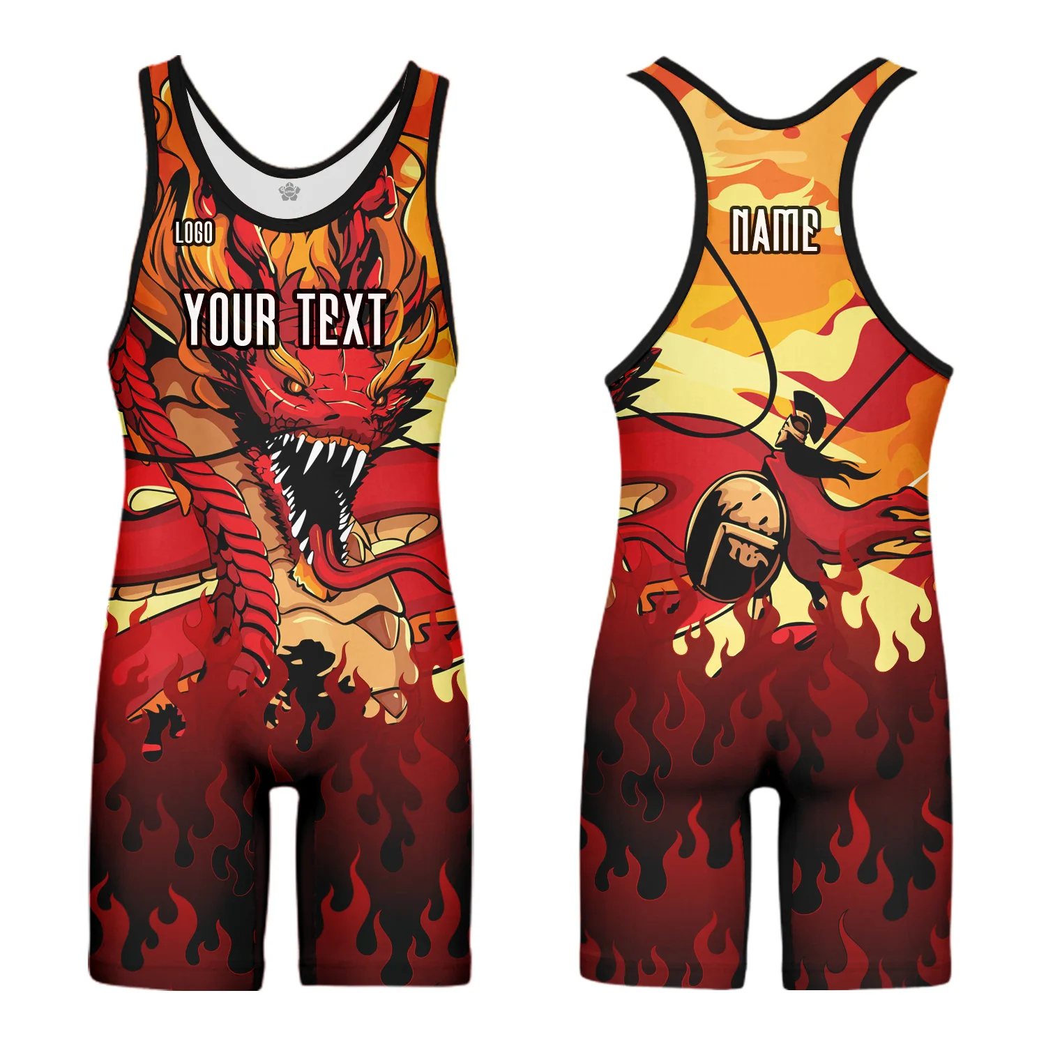 

Custom Sublimated Wrestling Singlet Slim Fit Powerlifting Singlet for Men Women Youth Plus Size Sleeveless Active Jumpsuits