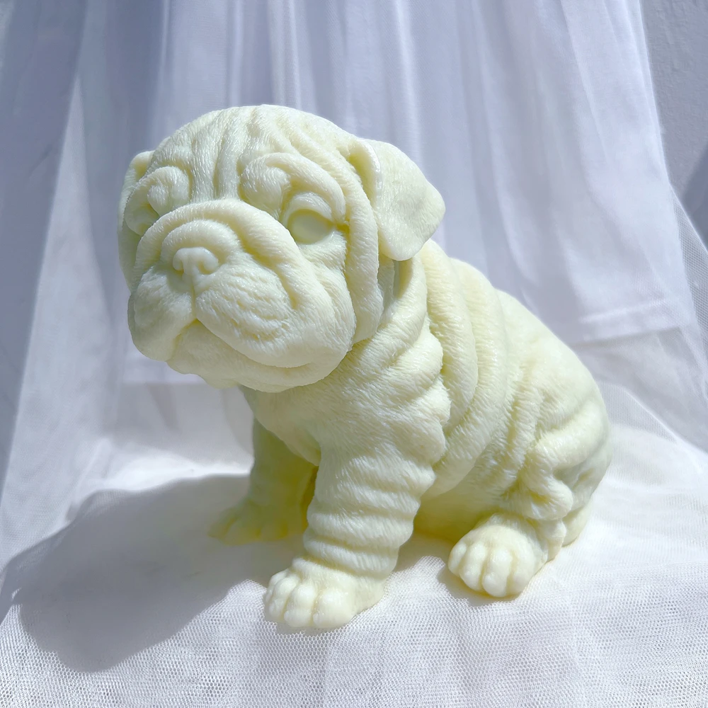 Bulldog candela stampo animali cuccioli cera di soia stampo in Silicone cucciolo cane amante decorazioni per la casa