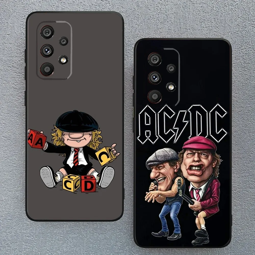 Чехол для телефона Music Band-A-ACDC-S для Samsung Galaxy A13,A21s,A22,A31,A32,A52,A53,A71,A80,A91, мягкий черный чехол для телефона