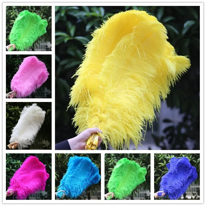 

50pcs Ostrich Feathers for Crafts Wedding Decoration Handicraft Accessories 50-55cm Centerpieces Carnival Plumas Decor Wholesale