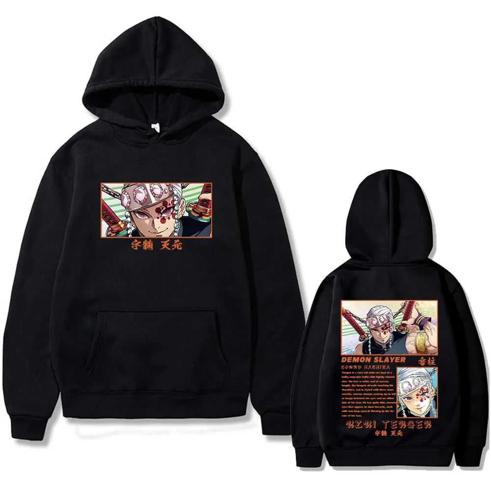 

Anime Demon Slayer Uzui Tengen Hoodie Men's Women's Casual Vintage Hooded Sweatshirt Unisex Japanese Oversized Pullover Hoodies