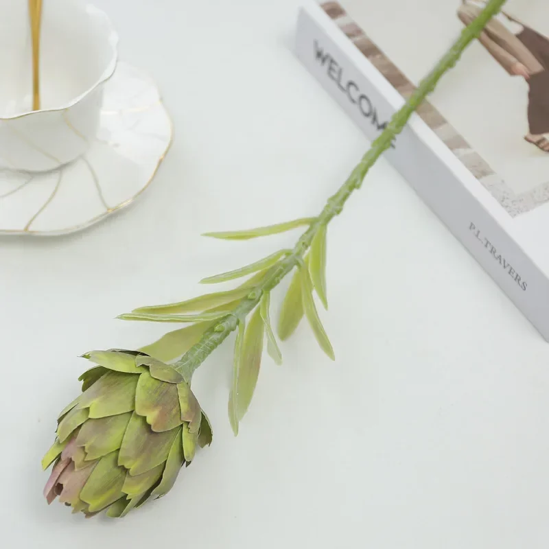 

5Pcs Artificial Latex Artichoke Fruit Fake Flowers for Home Living Room Decoration Fake Plants Party Wedding Flower Arrangement