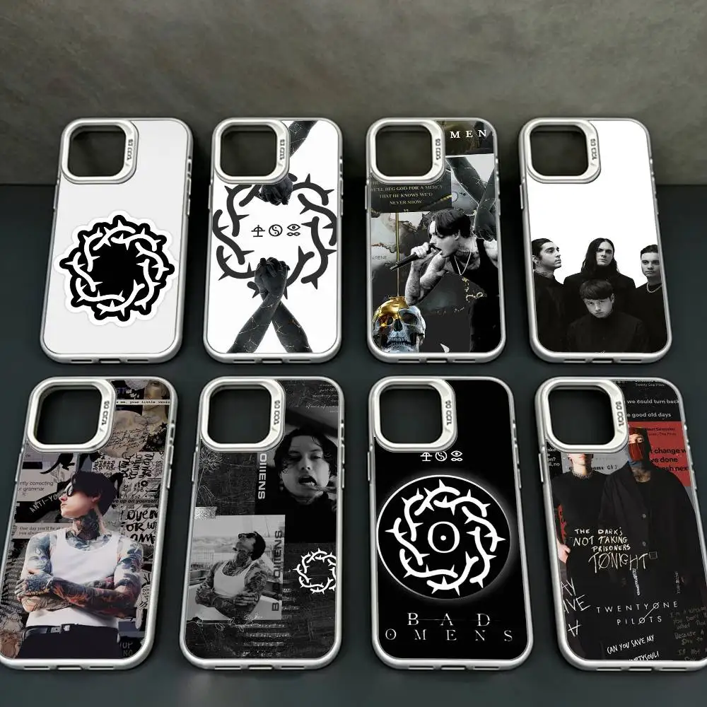 

Band O-Omems Phone Case For iPhone 17,16,15,14,13,12,11,Pro,Max,Plus,Mini,X,XS,XR,8,S,SE Soft Black Case