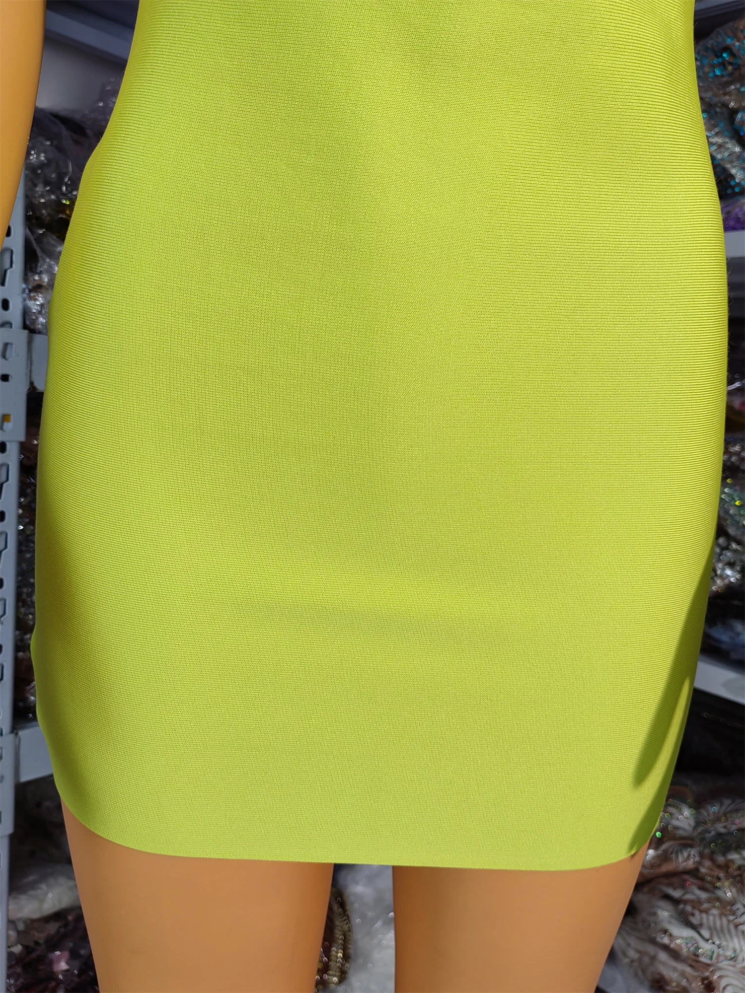 Vestido de verão feminino 2025 verde sem alças cristal bustiter corte bodycon mini elástico bandagem vestido noite clube festa