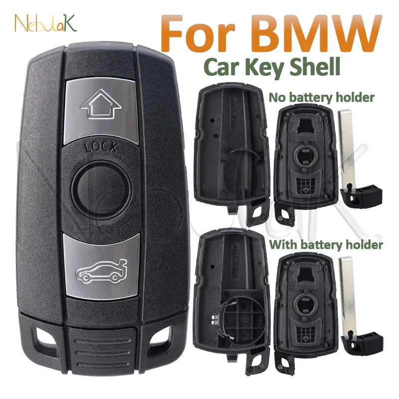 Car Remote Smart Key Shell Cover For BMW E61 E90 E82 E70 E71 E87 E88 E89 X5 X6 1 3 5 6 Series Replace 3 Buttons Smart Fob Case