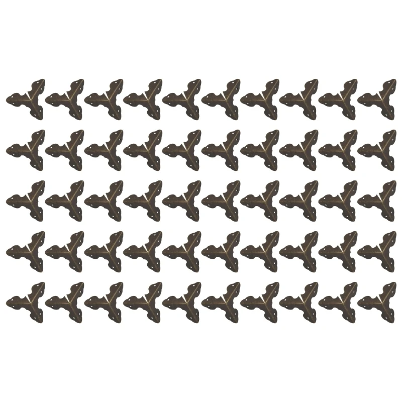 X9FA 50pcs Sturdy Metal Stair Corner Dust Guards for Elegant Antique Appearance Home Decoration Use Easy Installion Designs