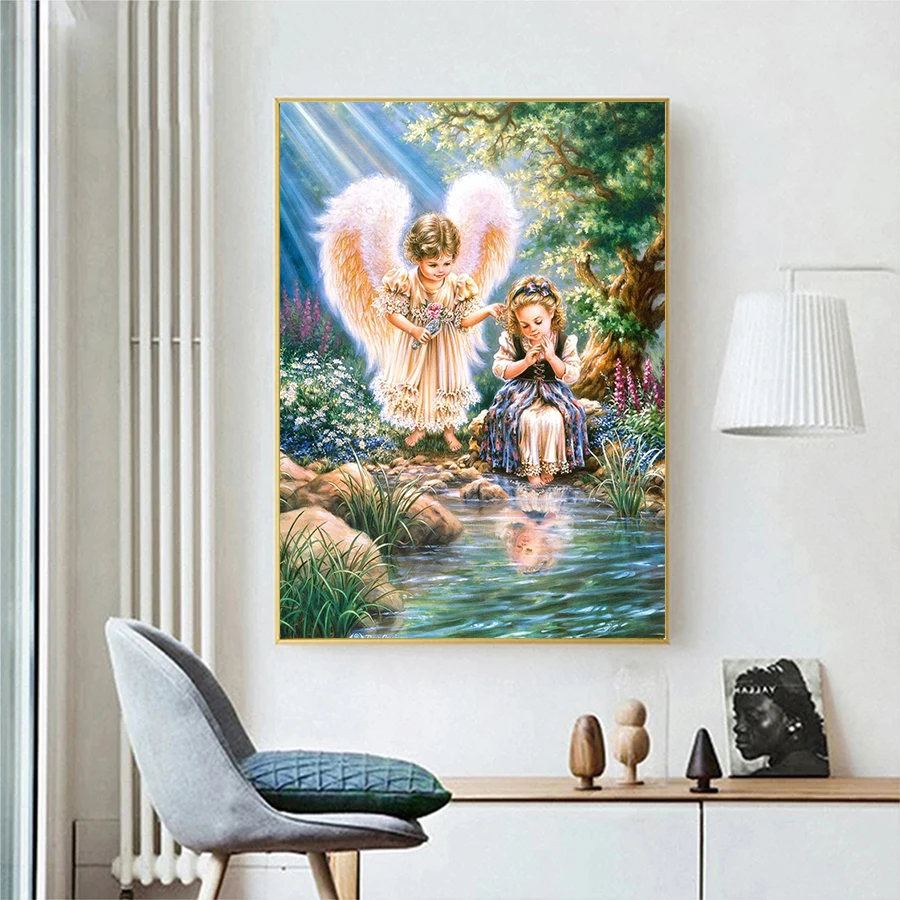 New Angel Baby Brand Diamond Mosaic Cross Stitch Embroidery Kit 5D Diy Full Drill Diamond Painting Rhinestone Room Home Decor Gi