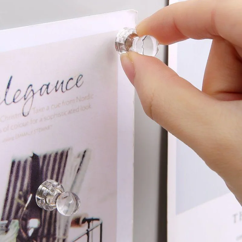 Transparent Magnetic Pins Magnetic Whiteboard Decorative Pins Suitable for Refrigerators, Storage Cabinets, and Offices