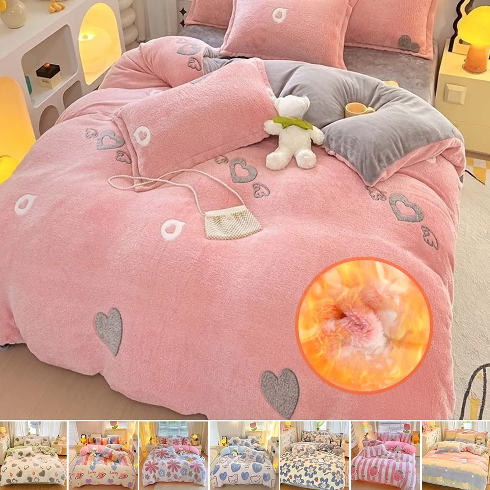 

Winter Warm Duvet Cover Bedding Double Quilt Cover King Twin Queen Size Bed Thick Comforter Cover for Bedroom 이불 커버 Пододеяльник
