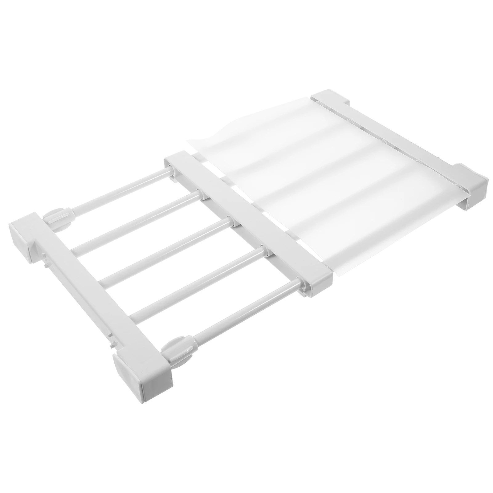 

Telescopic Storage Rack 30 40cm White PP Adjustable Closet Shelf Kitchen Wardrobe Organizer Wear Resistant Efficient Space