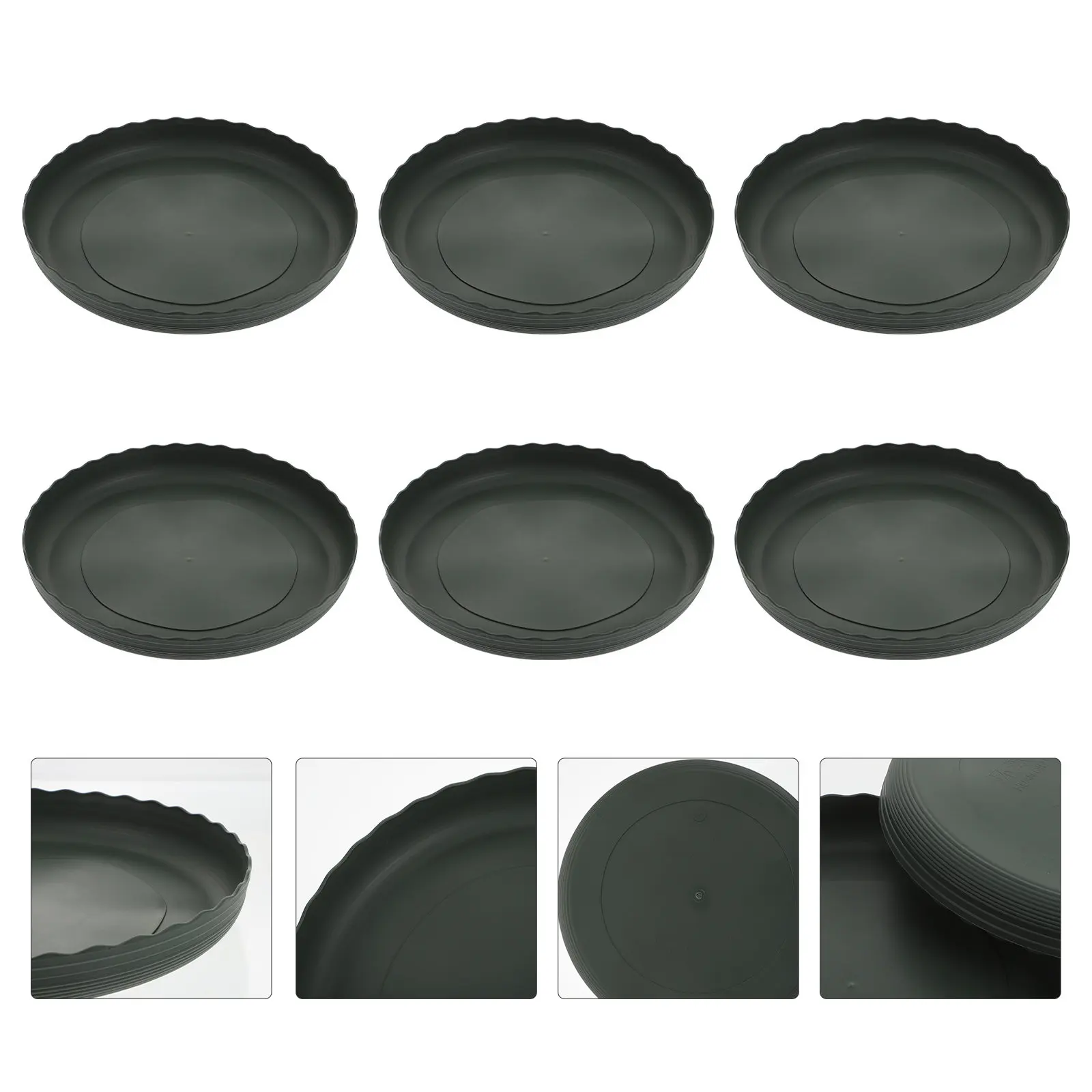 

Набор из 6 круглых поддонов для цветочных горшков, подставок для бонсай, балконных кашпо для суккулентов, аксессуаров для садоводства