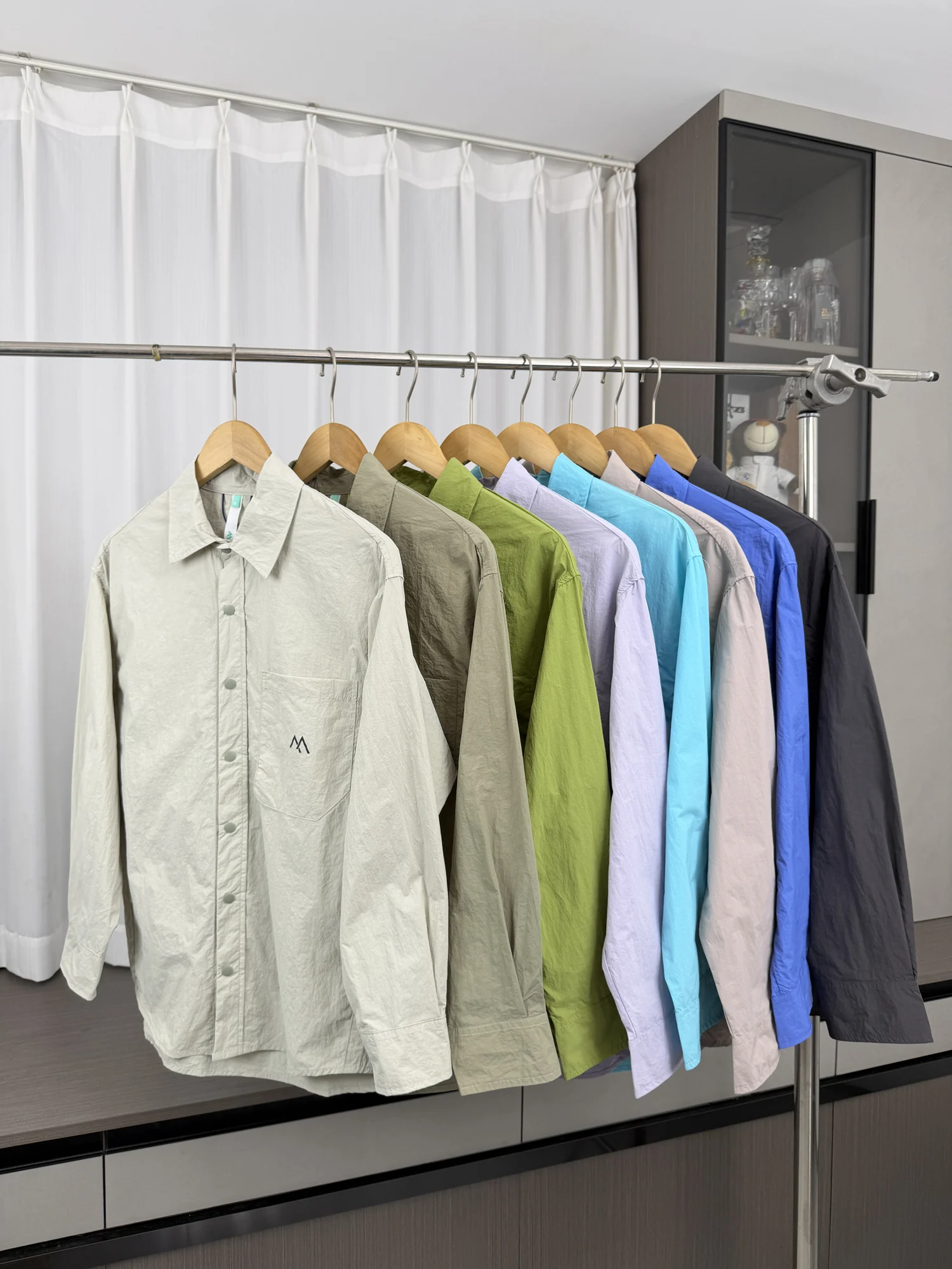 Outdoor Casual Breathable Water-Resistant Sun-Protective Quick-Dry Men's Shirt Couple Style Fashionable Urban Youth Summer
