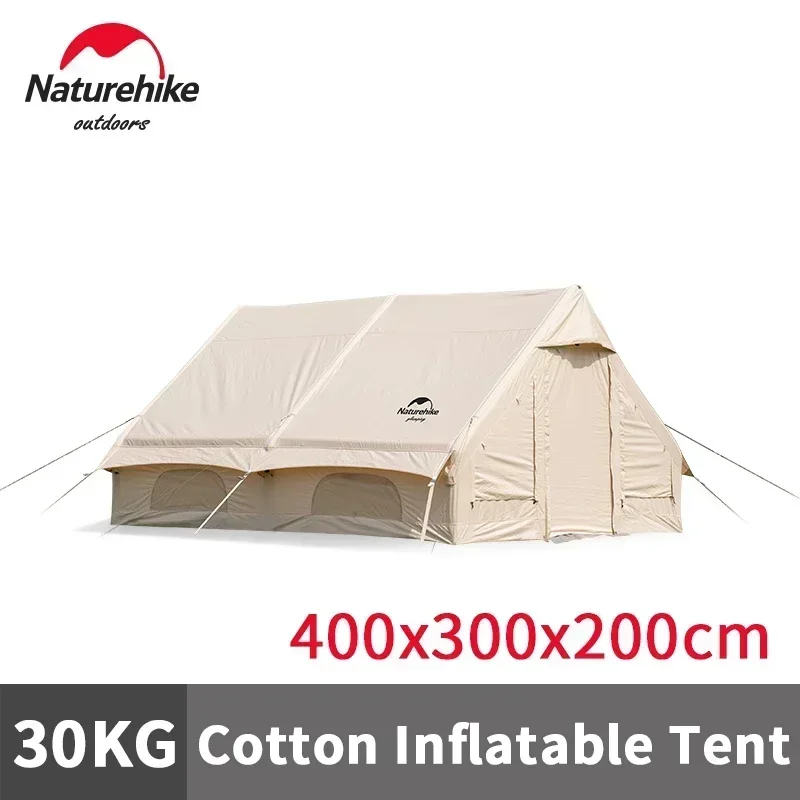 Naturehike Large Tent Inflatable Camping House One-touch Air Taraf Prefabricated  People Folding 3x3 Full Waterproof 10 Person