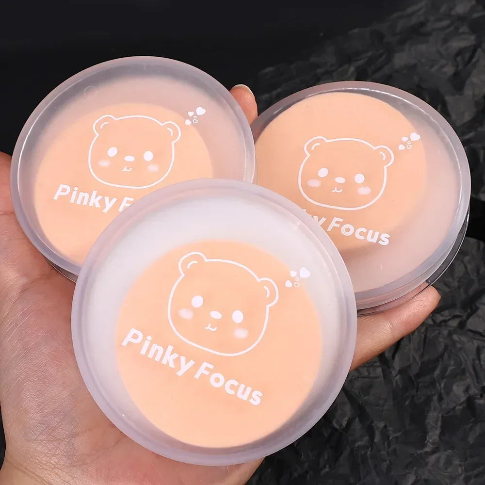 Cartoon Bear Breathable Setting Loose Powder Oil Control Make Up Powder Waterproof Moisturizing Press Powder Brighten Concealers