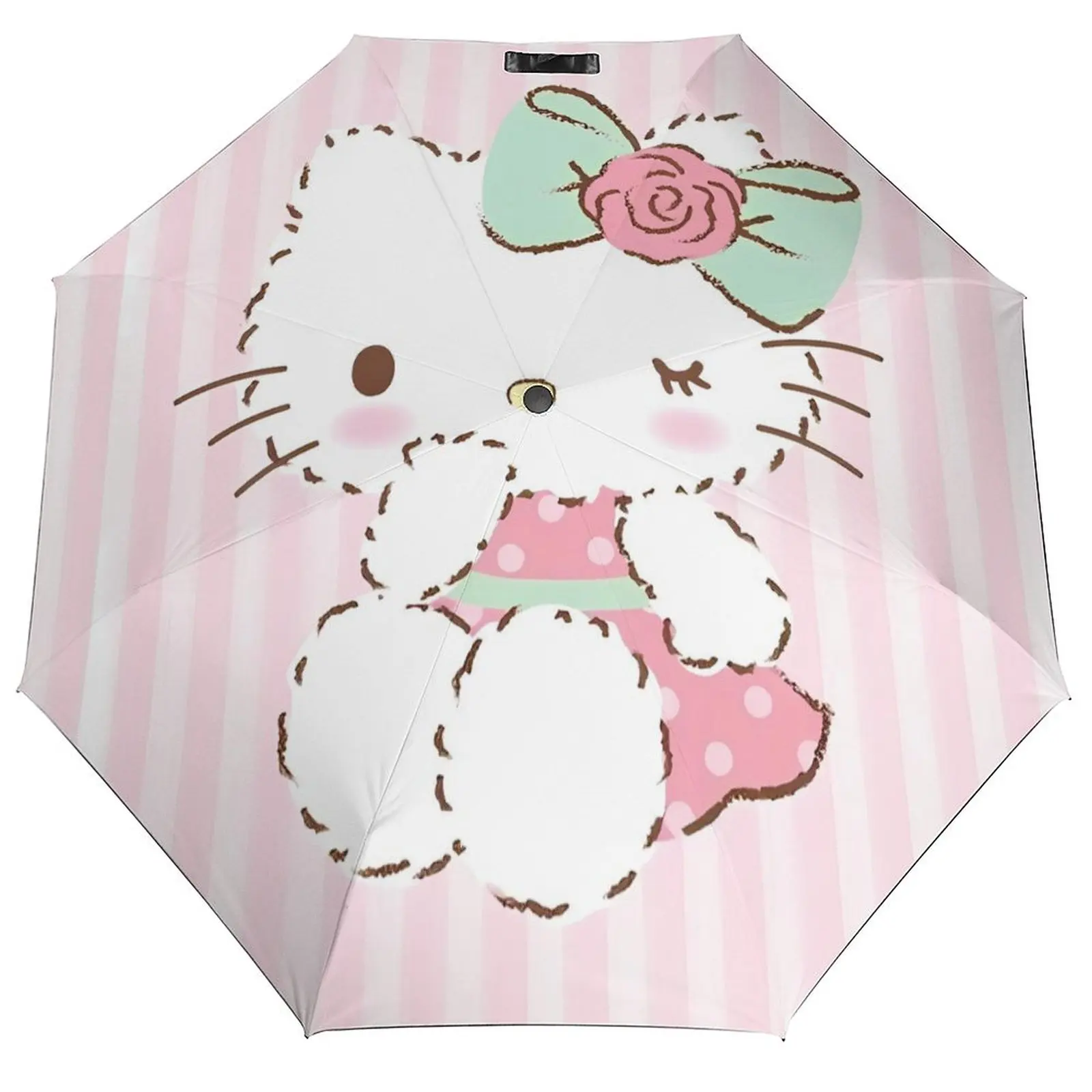 

Автоматический зонт Hello Kitty Kawaii с героями мультфильмов, дешевый складной зонт для рисования, летний солнцезащитный зонт, защитный зонт