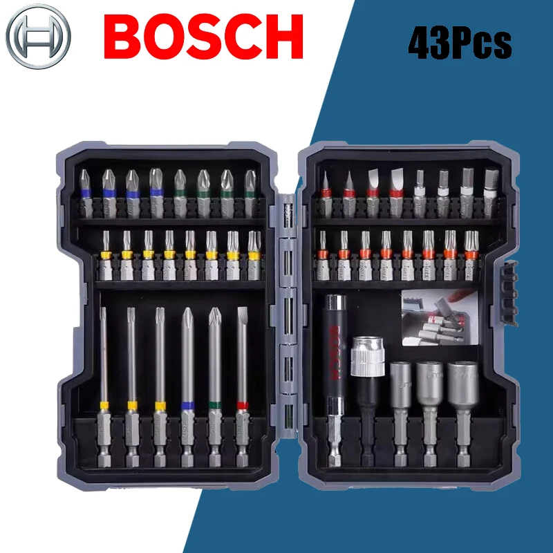 Bosch-home Elétrica Chave de Fenda Bit Grupo Broca de Poder Faça Você Mesmo Ferramenta de Extensão Elétrica go Ph1 Ph2 Pz1 Pz2 43 Pcs