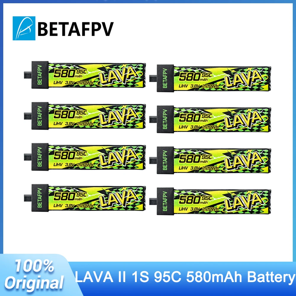 NEUER BETAFPV 580mAh Akku LAVA II 1S 95C 3,8V LiHV Akku BT2.0 für Air75, Meteor75 Pro, Cetus Pro, Cetus X